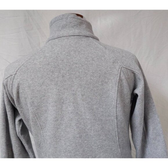 Columbia Womens Medium Grey Fleece Full Zip Hike Camping Outdoors Logo Jacket - Picture 8 of 13